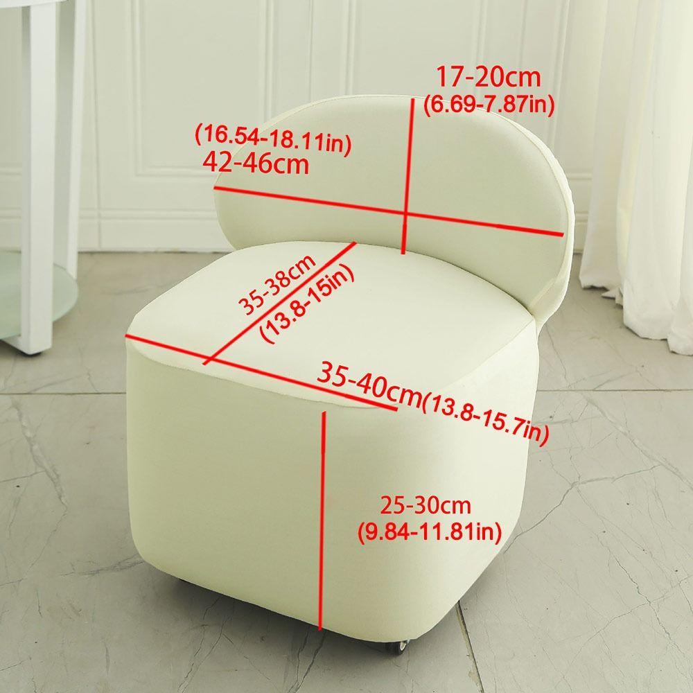 Jacquard Pattern Mushroom Stool Cover Slipcovers Washable Low Stool Protective Case Elastic Anti-dust
