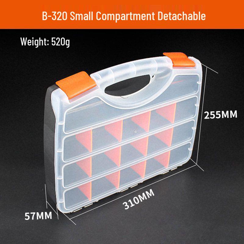 Portable Transparent Plastic Parts Organizer - Thickened Screw & Accessories Storage for Electricians