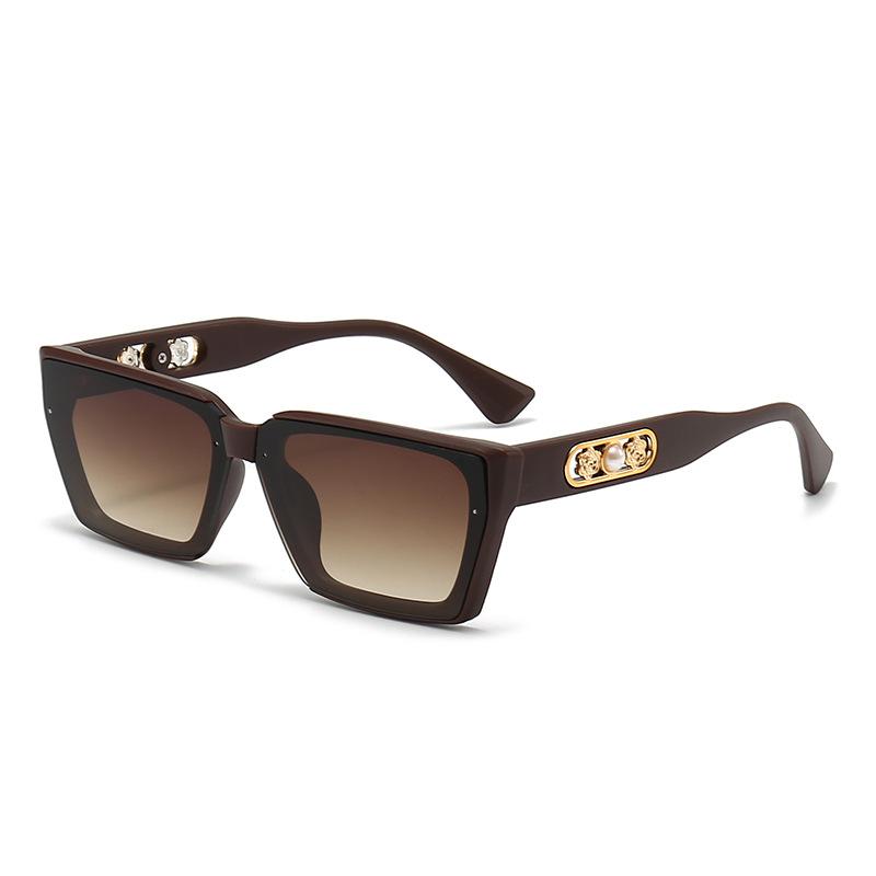 New retro large-frame sunglasses for women's advanced sense of UV protection, big face and thin trendy men's sunglasses