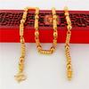 Dubai Vietnam Sand Gold Colorfast Chain Jewelry Brass Plated Bold Artificial Men's Spiral Necklace