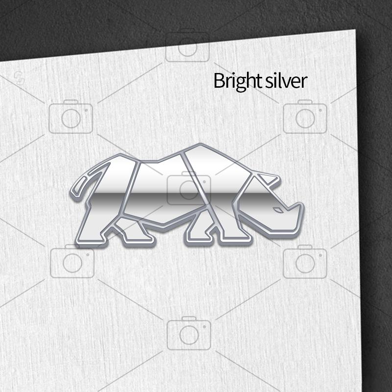Auto Metall Karosserie Nashorn Rhinoceros Logo Aufkleber Kühlergrill Abzeichen Kofferraum Embleme Sticker Zubehör