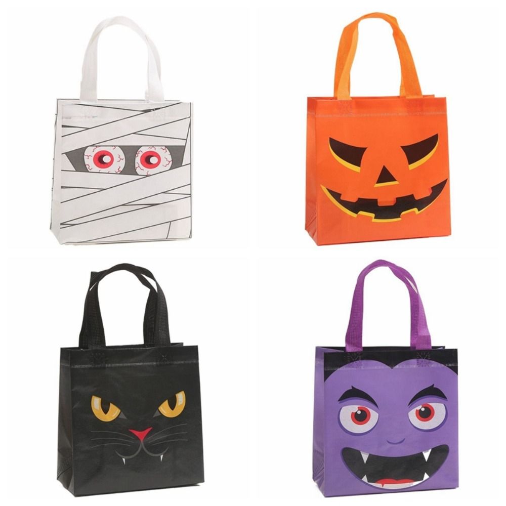 Trick Or Treat Non-Woven Treat Bags Pumpkin Kids Gifts Bag Shopping Halloweens Candy Bag  Children