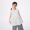 Girls' Embroidered Sleeveless Lace-Trim Top