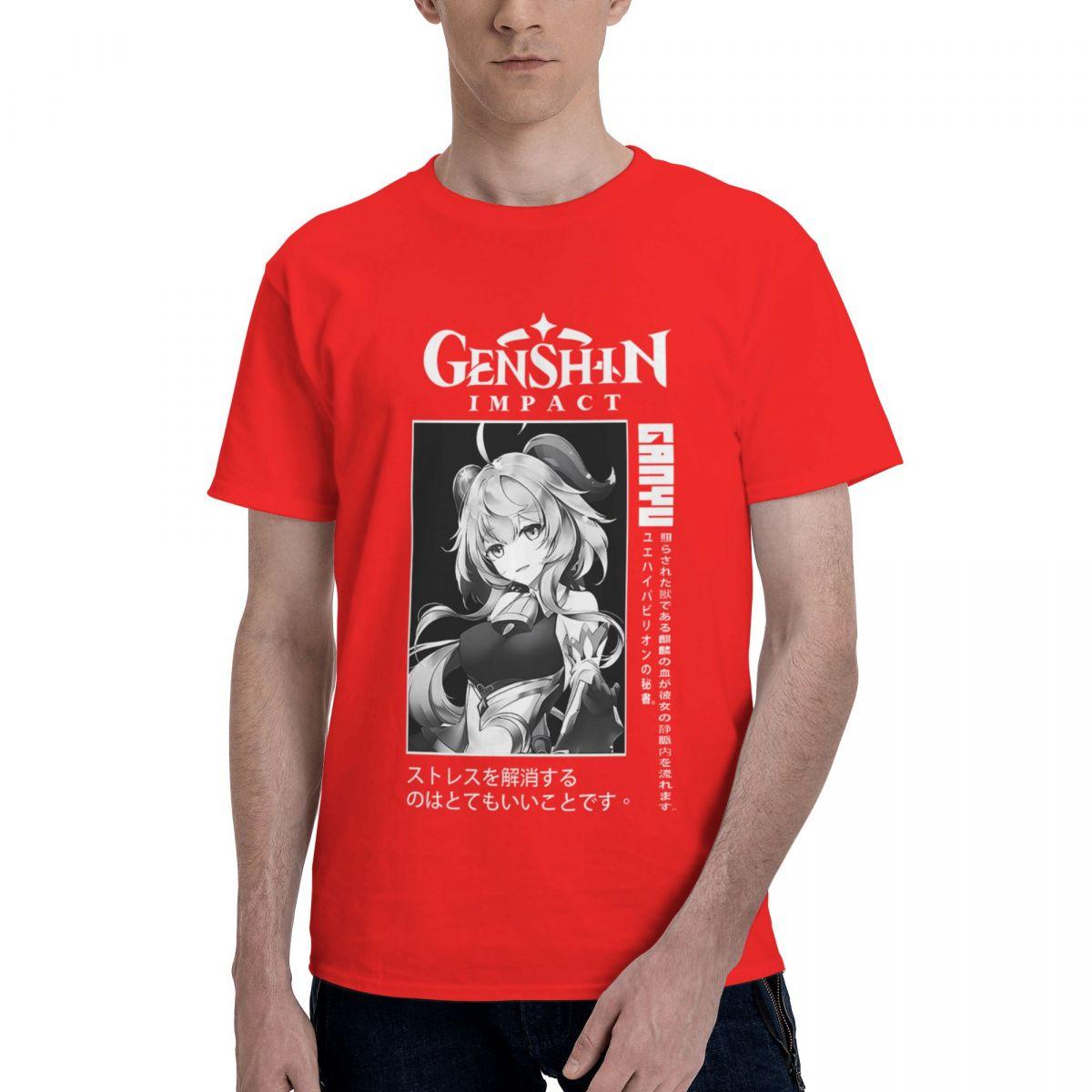 Genshin Impact Unisex 100 Cotton Casual Breathable Confortable Totoro Mens Designer Clothes Men TShirt S