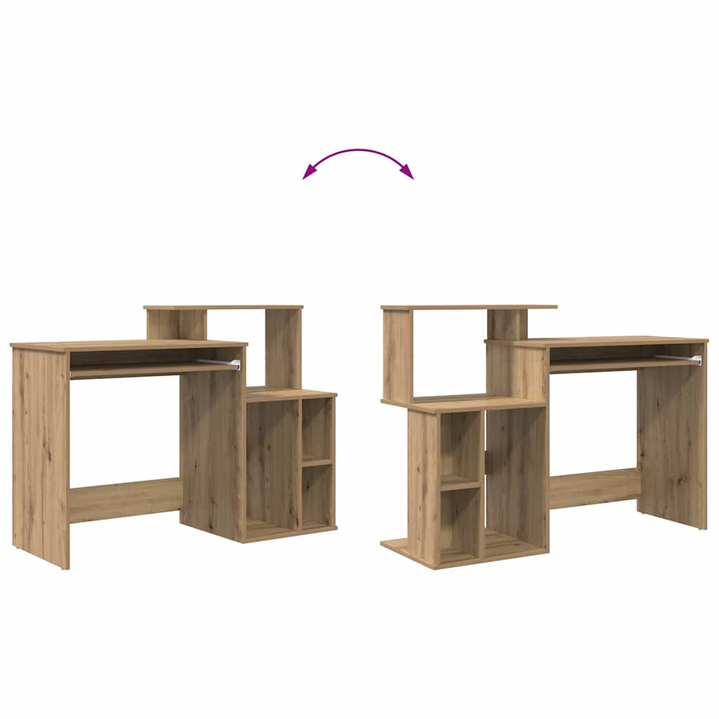 Artisan Oak Desk 120.5 x 44 x 88.5 cm Engineered Wood