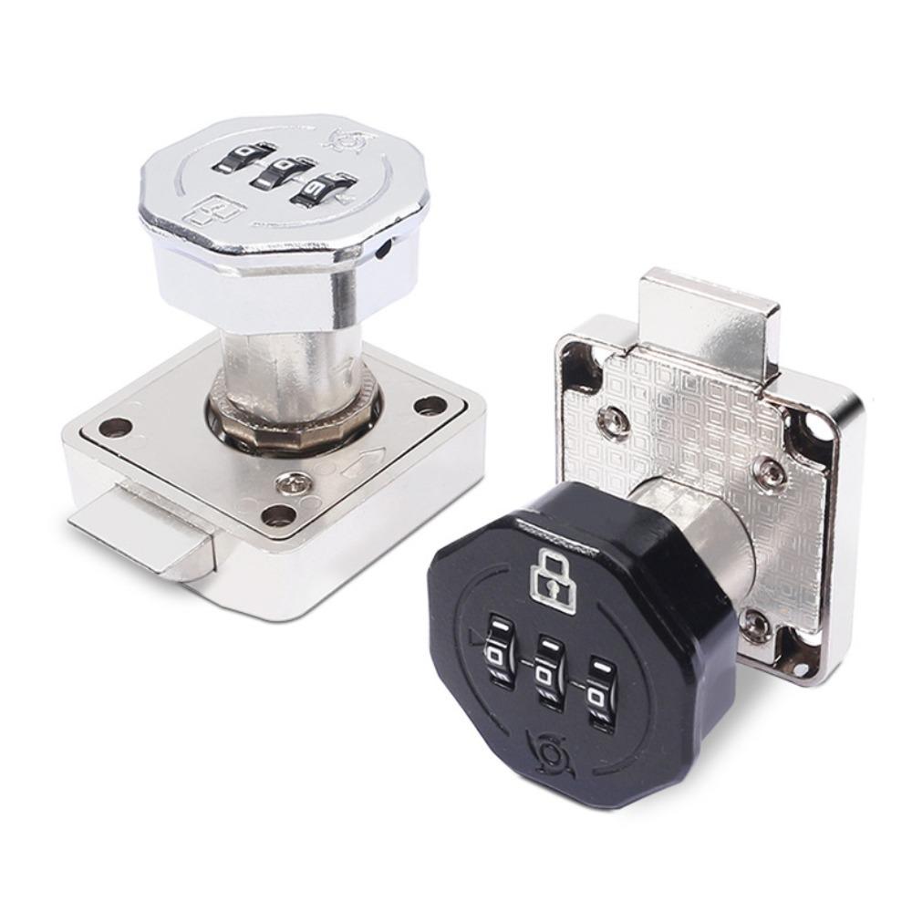 Zinc Alloy Drawer Combination Lock Luminous 3 Digital Code Password Locker Anti-Theft Home Security Wardrobe Code Lock Cabinet