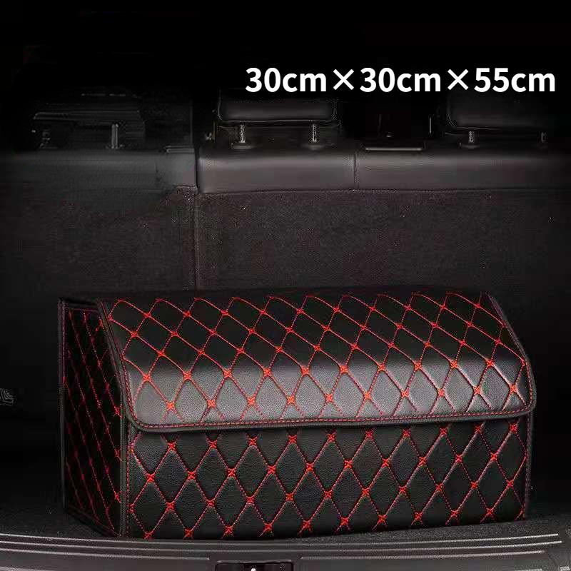 

Органайзер для багажника автомобиля, большая вместительная сумка для хранения многофункциональных инструментов, кожаная складная кожаная коробка для аварийного хранения L красный