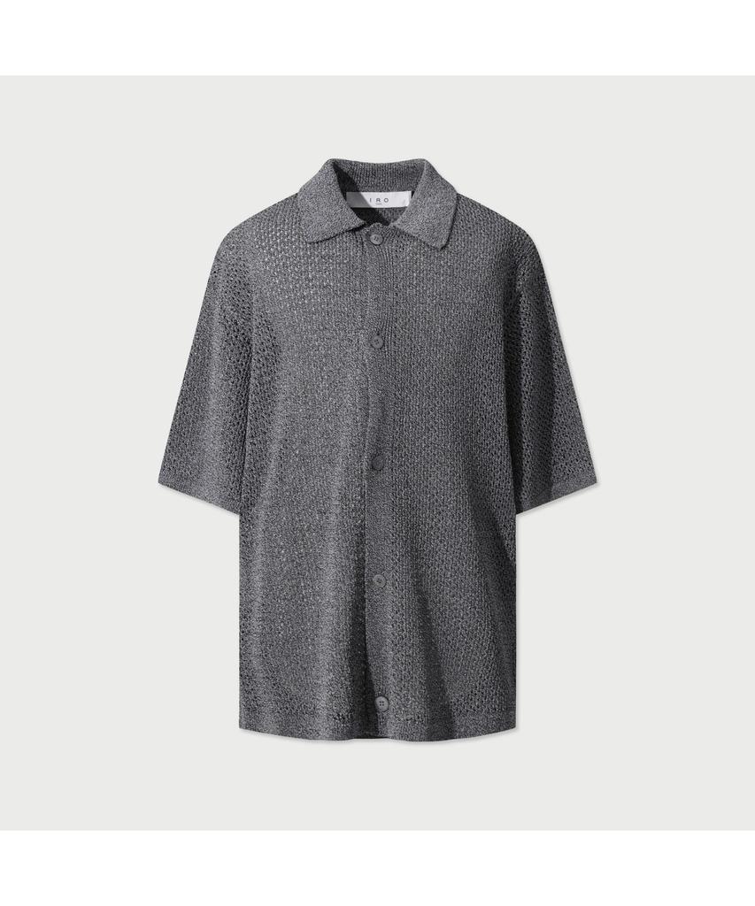Iro Ember Short Sleeve Collared Cardigan - Black