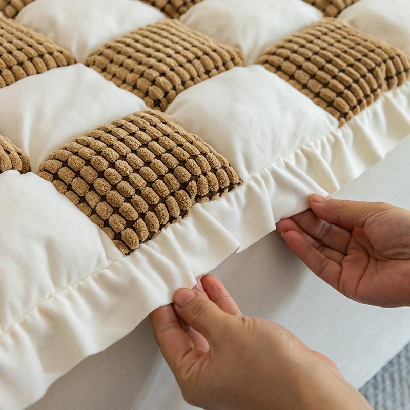 Korean Hand-Spliced Steamed Bread Cushion Sofa Cushion  New Non-Slip Seat Cushion Simple Modern Bay Window Cushion Cover Cloth