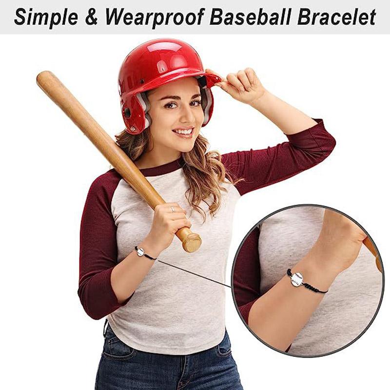 Fashion Football Basketball Baseball Braided Bracelet Adjustable Wrist Rope Unisex Couple Bangle Students Sports Match Souvenir