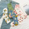 Cartoon Fruit Cotton Color Block Korean Style Mid-Calf Women's Socks - Spring/Summer Fashion