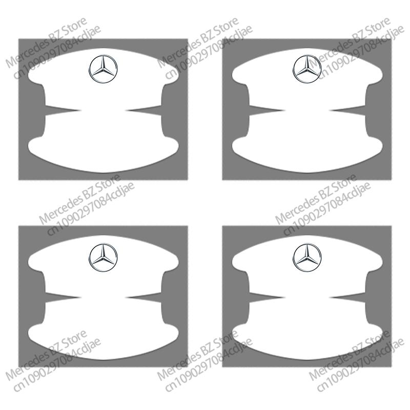 Car Stlying Door Handle Guard Sticker Auto Refit Accessorie For Mercedes Benz AMG A C E S Class W204 W205 W177 W117 W222 W212