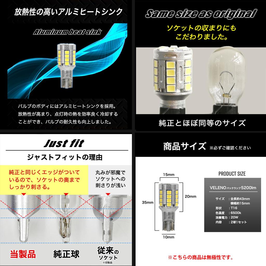 VELENO T16 LED Back Lamp 5200lm Super Explosive Light Exceeding