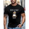 Funny Ketchup Hot Dog Cartoon Graphic T Shirt for Men 100% Cotton Retro Food Print Casual Short Sleeve