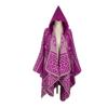 Geometric Double-Sided Knitted Cloak Blue Travel Exterior With High-End Large Cloak Women'S Air-Conditioned Room Thermal Cloak