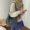 Polka Dot College Style Women Woolen Shoulder Bags Large Capacity Ladies Casual Tote Bag Versatile Portable Female Handbags