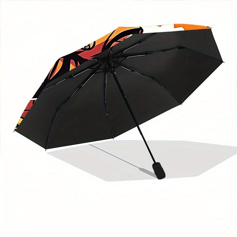 1pc Goku Dragon Ball Automatic Umbrella - Foldable with 8 Iron Ribs, Portable for Outdoor, Gift, Outdoor Umbrell, Playful Accessory122