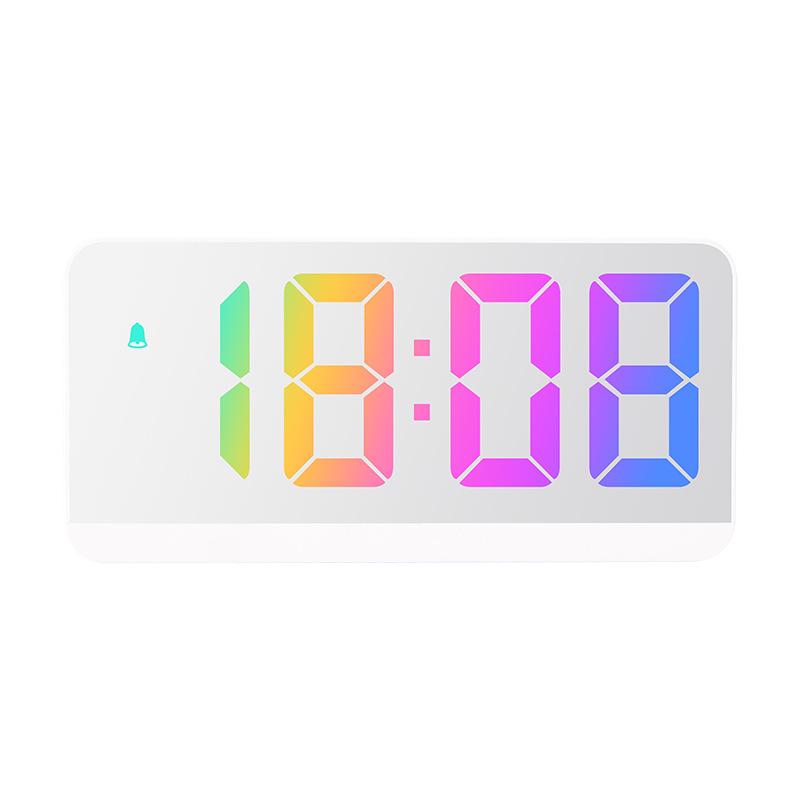 LED Large Display Bedside Alarm Clock - Simple, Stylish, Colorful Screen