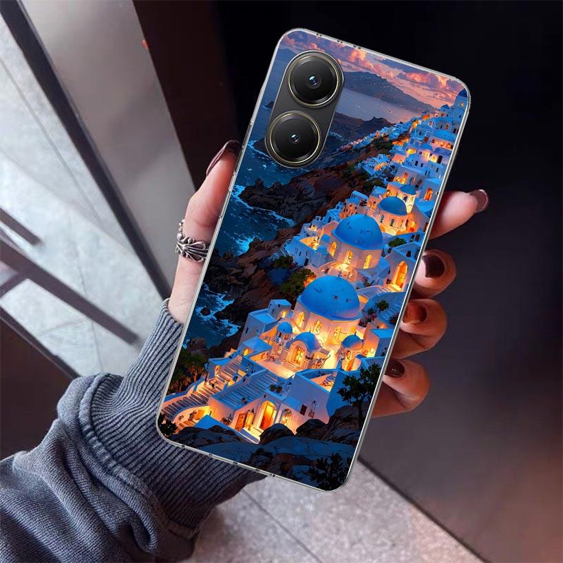 

Greece In Summer Santorini Phone Case For Xiaomi Poco X7 X6 X5 Pro F7 Ultra Redmi 15C 15 13 13C 12 12C 10 10A 10C 9 9A 9C 9T She Xiaomi Poco X7