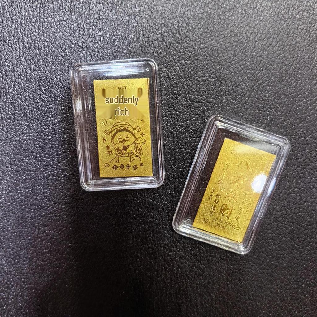 Gold Mobile Phone Sticker 999 Pure Gold - Prosperity & Wealth Charm Gift