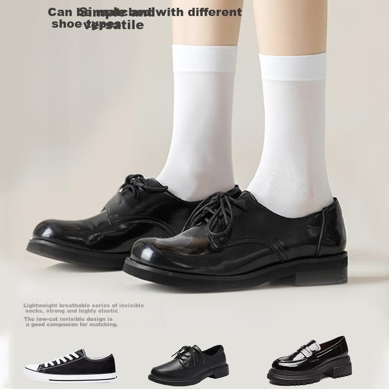 LangSha Women's Socks, Knee-High Stockings, Spring And Summer Socks, Mid-Calf Socks, Slightly Compression Slimming Black Knee-High Socks