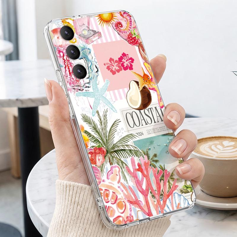 Starry Sea Dolphin Adventure Phone Case For Samsung S26 S25 Ultra S24 Plus S22 S23 S21 FE A54 A15 A35 A55 A16 A36 A56 A17 A37 A57 5G Clear Soft Cover