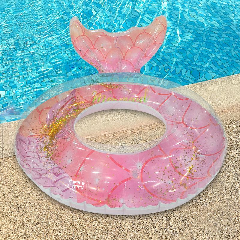 In Stock: Starry Sky Sequin Swimming Ring - Thickened Adult PVC Underarm Float