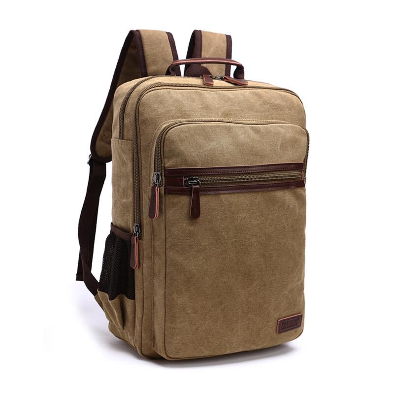 Large Capacity Canvas Student Laptop Backpack