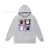 Unisex Oversized Cotton Hooded Sweatshirt With Camo Print Loose Fit Streetwear Teens Adults
