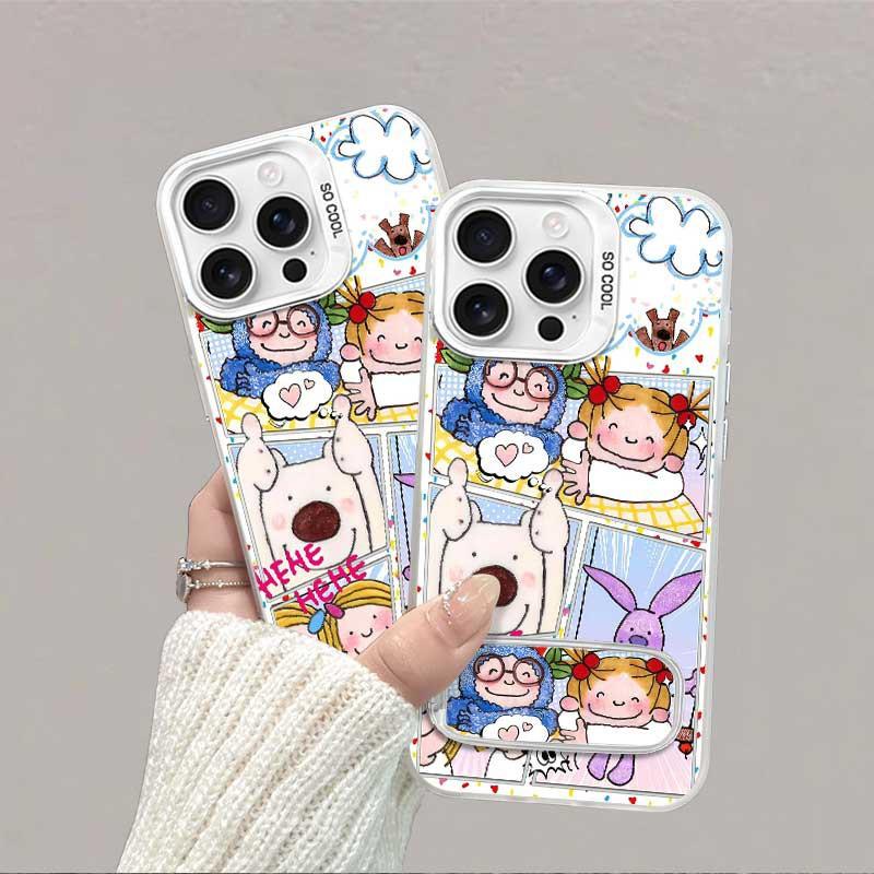 Cute Girl for IPhone16promax15plus Color Silver Male 14 Mobile Phone Case 13 for Apple 12 Protection 11