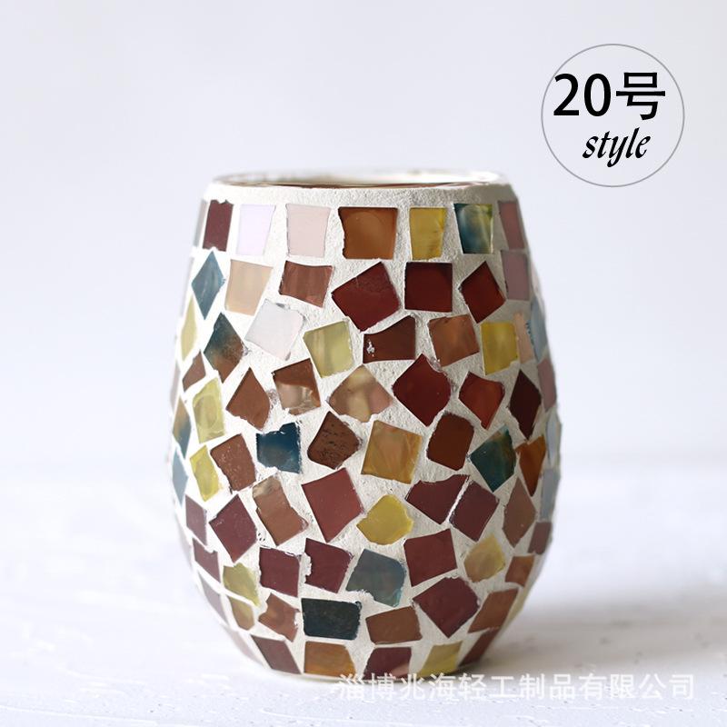 

handmade mosaic patch candle holder home decor ornaments desktop decoration Dinner Lights Hotel Restaurant Decor Wedding Candles