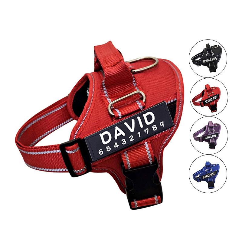 Personalized Reflective Dog Harness for Large Dogs