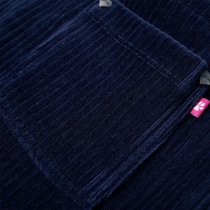 Robe salopette pour enfants velours côtelé bleu marine 92/104/116/128/140