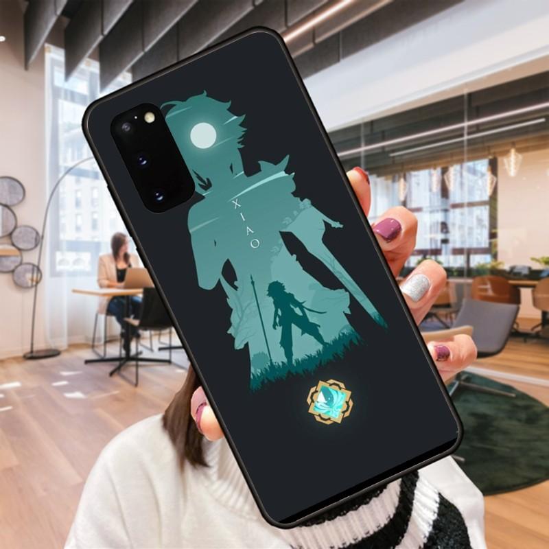 

Новый чехол Genshin Impact для Samsung Note 9 10 20 Plus Pro Ultra J6 J5 J7 J8 мягкий черный чехол для телефона Samsung J5 Pro