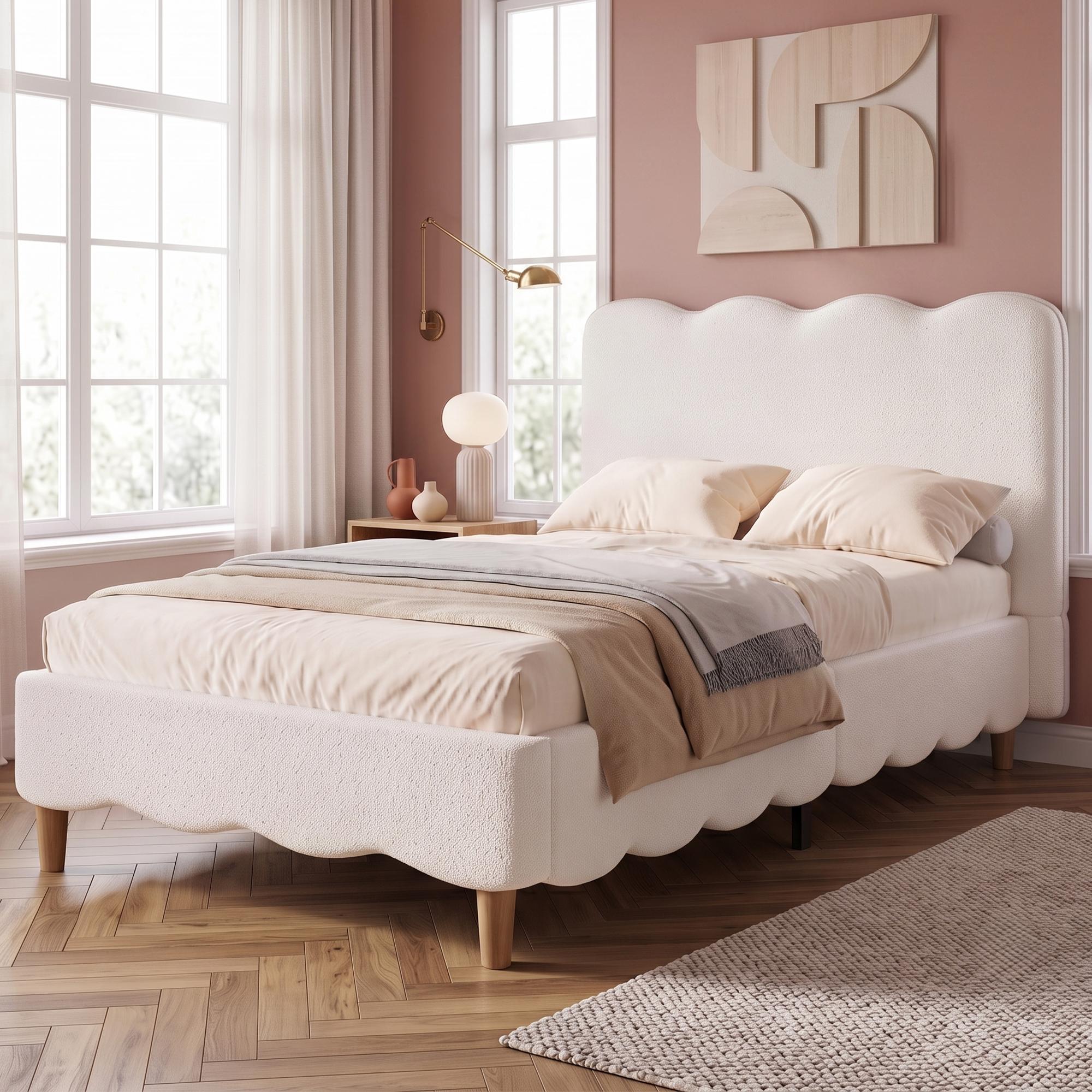 Upholstered Bed, Children`s Bed 90 x