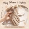 Warm Gloves for Women Winter Fleece-lined Thick Suede Autumn and Winter Cold-Proof Touch Screen New Cycling Ski Riding Gloves