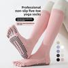 Femtåiga yogasockor med halkskydd för kvinnor på hösten och vintern, lämpliga för Pilates-träning och sport, strumpor med delade tår