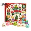 Christmas Party Favors Squeezy Toy Advent Calendar 2026, 24 Days Dumpling Toys Countdown Gift for Kids Calendar, Decor Jumbo Mini Glitter Stress