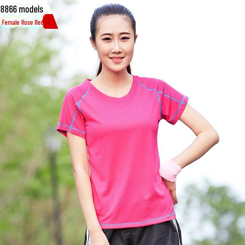 

Быстросохнущие рубашки: Мужские модели с коротким рукавом, женские модели из дышащей ткани и в культурном стиле для летнего бега, фитнеса и рекламы. Quadruple Extra Large