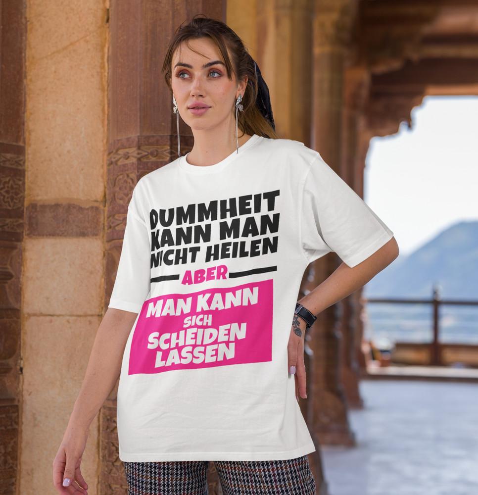 

Spruch Scheidung Heirat Dumm Ex Mann Frau Damen Baumwolle Shirt Oversize 4XL