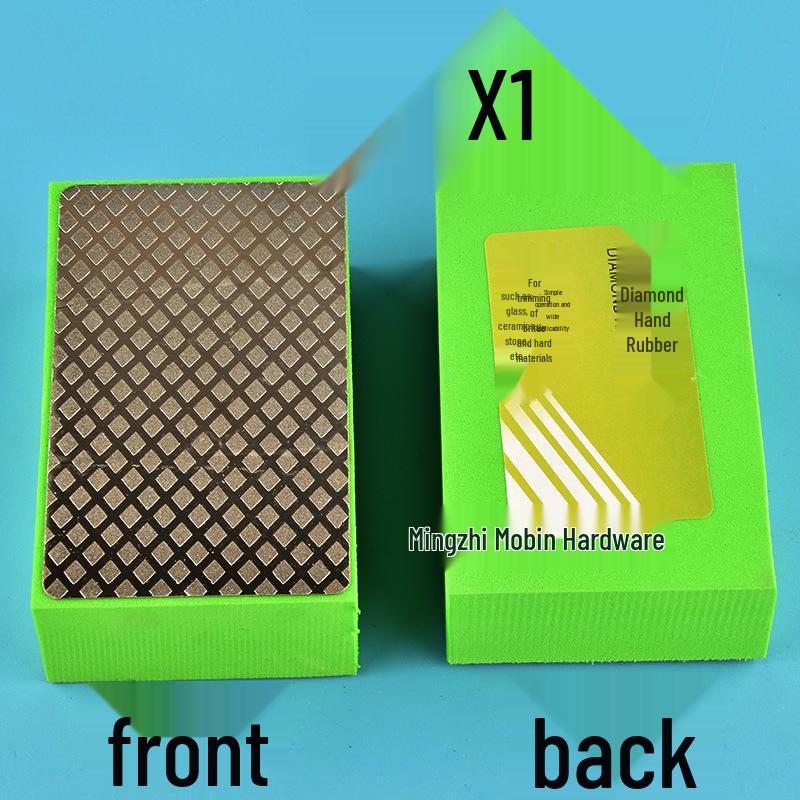 Fliesen Anfas- & Polierpad: Karborund Handschleifscheibe