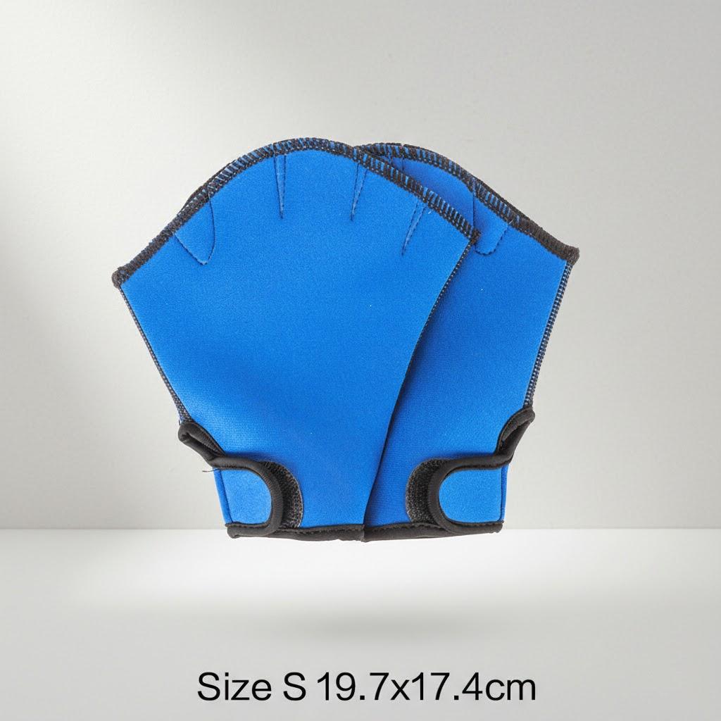 

Neoprene Webbed Swim Training Gloves with Wrist Strap Water Resistance Fitness Gloves for Swimming Diving