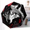 1pc Wolf Pack Automatic Umbrella with 8-Rib Compact Design, Foldable & Portable for Outdoor Leisure, Everyday Use140
