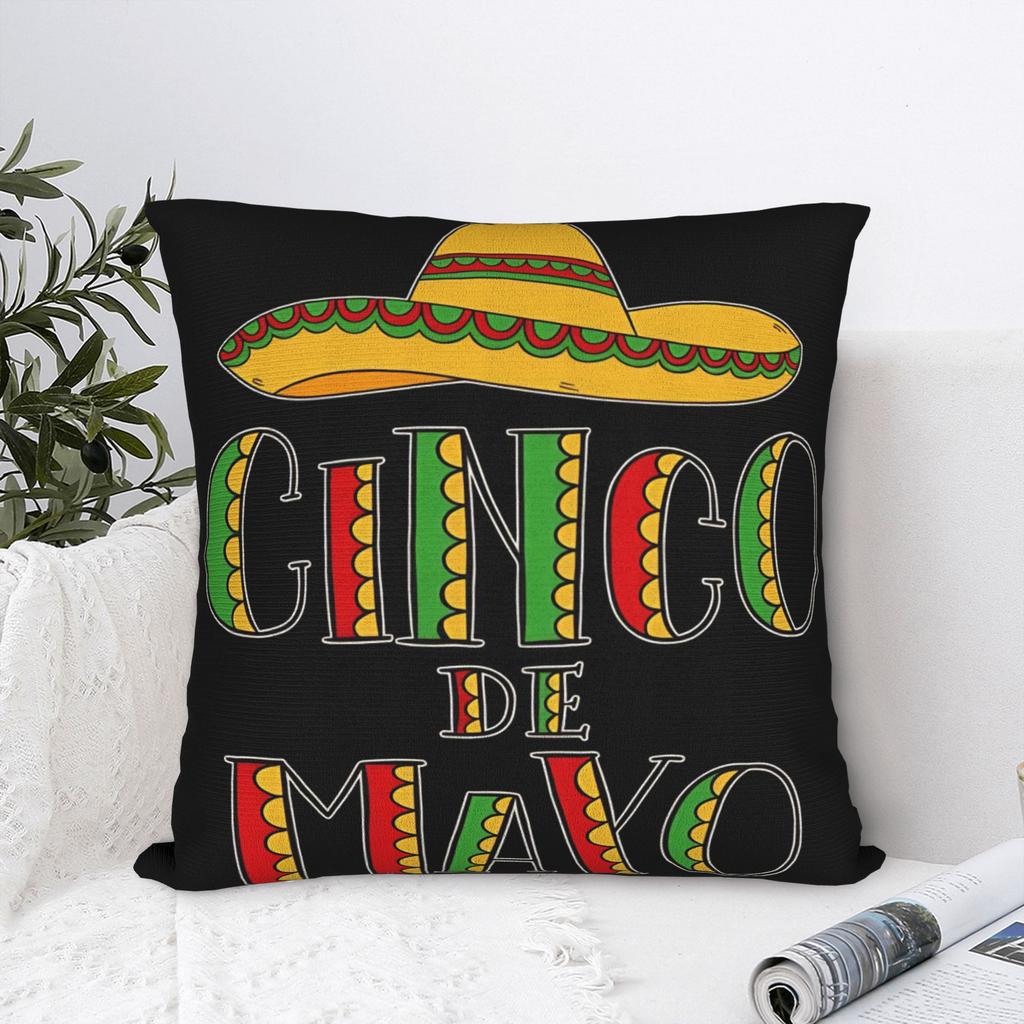 Federa per Cuscino Decorativa Merchandising Cinco De Mayo Copricuscino da Divano Copertura con Zip Multimisura