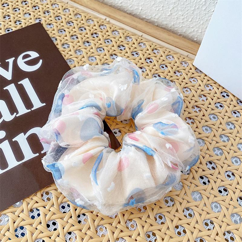 Fresh and Light Fabric Flower-shaped Hairband Hair Accessory for Women with Ponytail. Elastic and Durable Large Hairband.