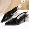 Summer Pointed Toe Women Sandals Elegant Fashion Singbacks Femme Shoes Ladies Elegant Low Heel Stripper Party Sandalias Tacones