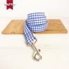 Blue Plaid Dog Collar and Leash Set with Innovative Design