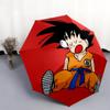 1 PC Automatic Folding Umbrella - Cute Cartoon Son Goku Pattern Portable Foldable Design With 8 Ribs Christmas Birthday Gifts