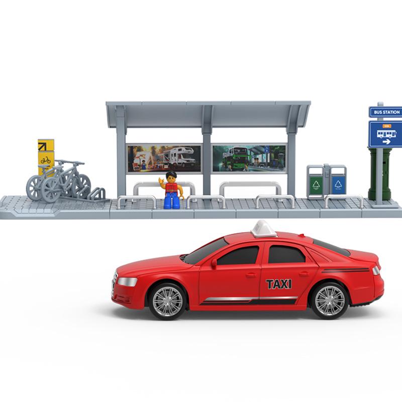 

Delixin Children s Taxi Car Model - Interactive Parent-Child City Street Scene Toy