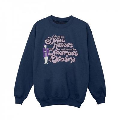Willy Wonka Girls Dreamers Text Sweatshirt